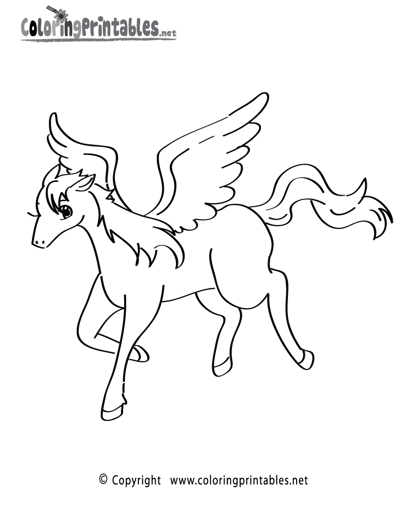 Pegasus coloring page