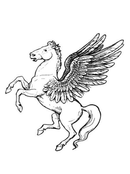 Pegasus colouring pages