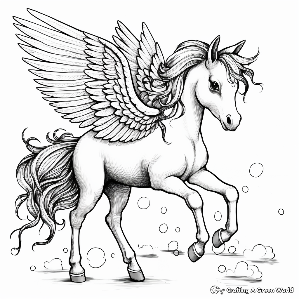 Unicorn pegasus coloring pages