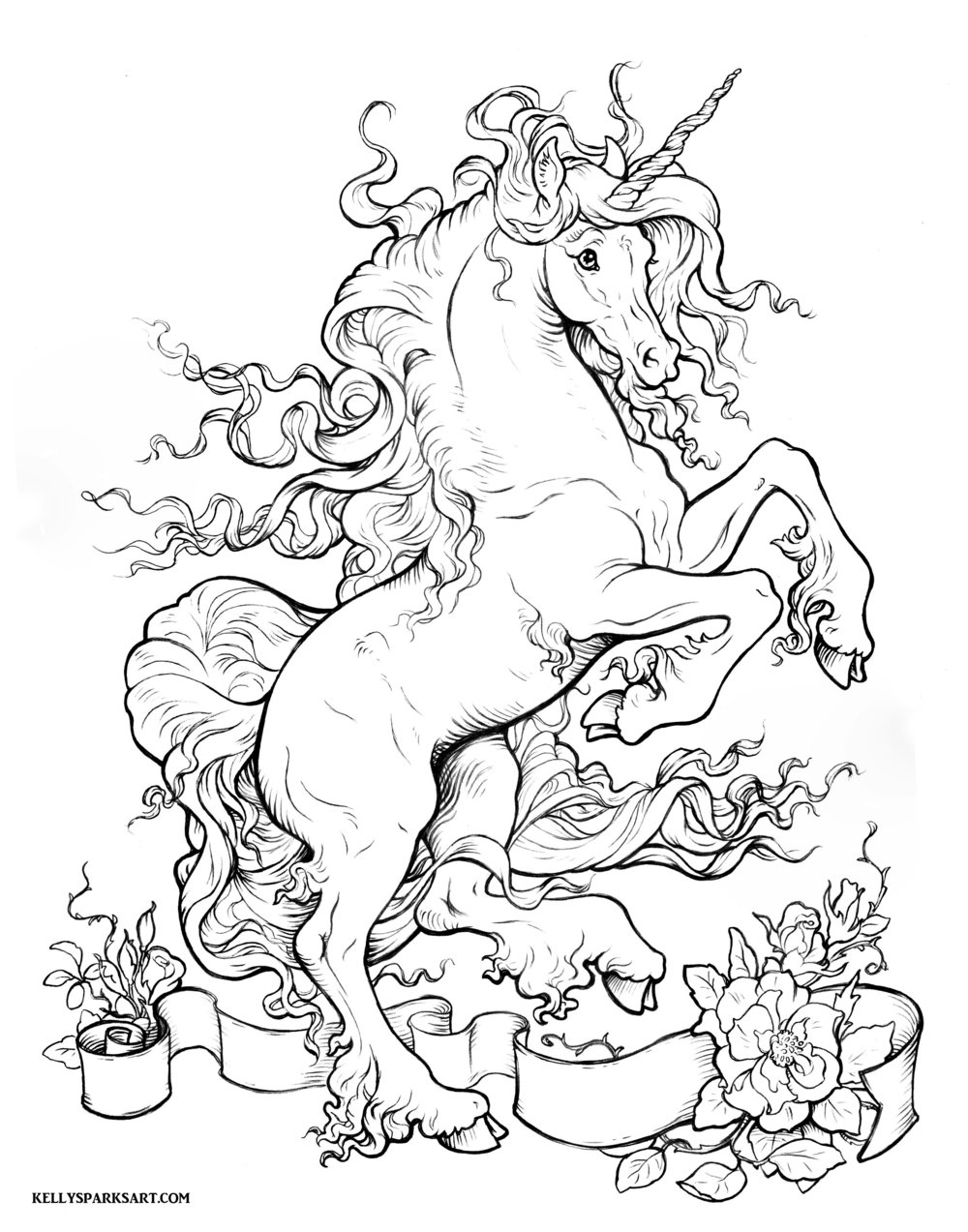 Unicorn coloring pages
