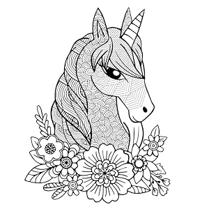 Mein zauberhaftes einhorn mandala malbuch ãber wunrschãne ausmalbilr von magischen pfern einhãrnern und m pegasus mirillia mia books