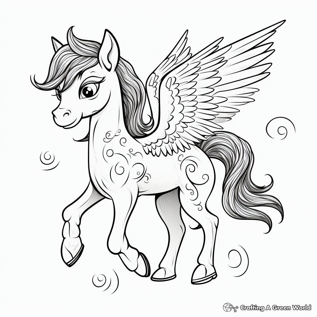 Unicorn pegasus coloring pages