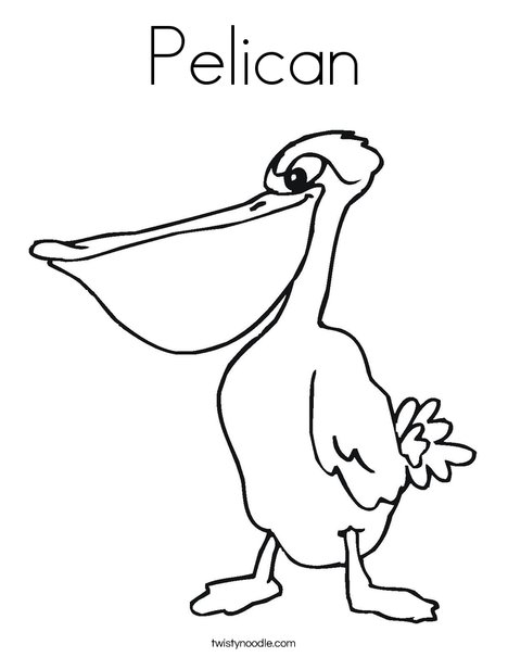 Pelican coloring page