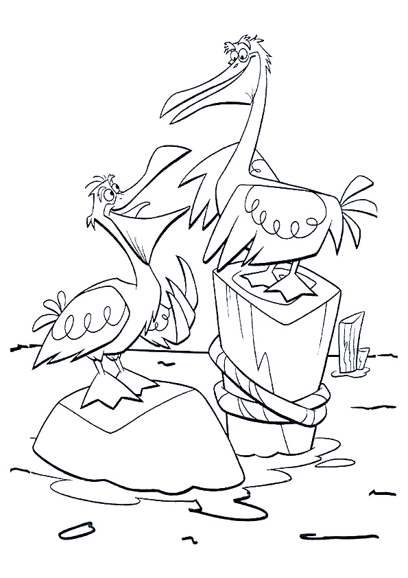 Pelican coloring pages