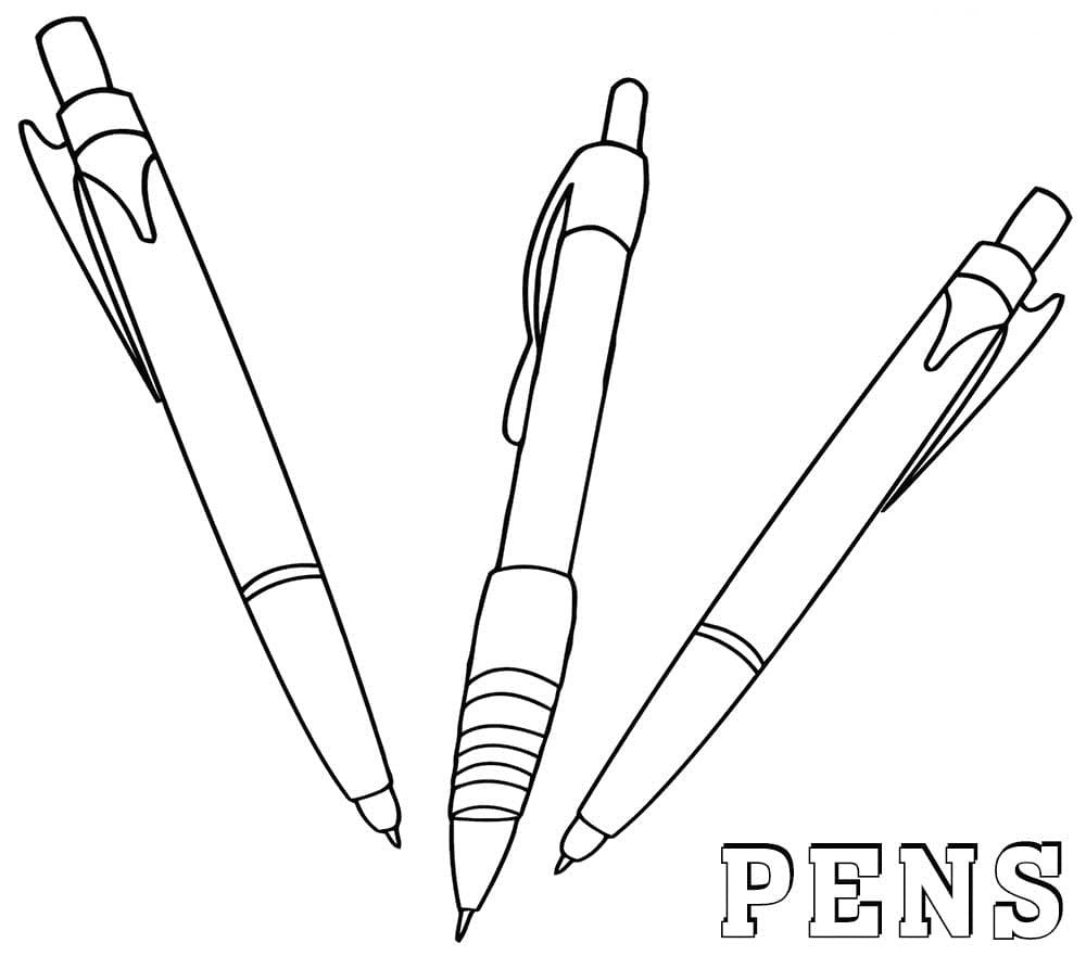 Pen coloring pages printable for free download