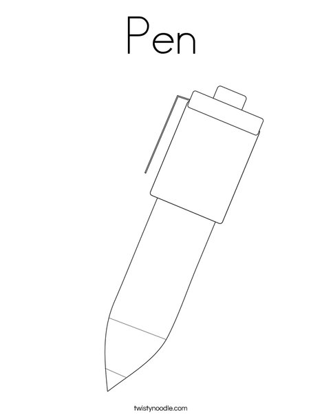 Pen coloring page