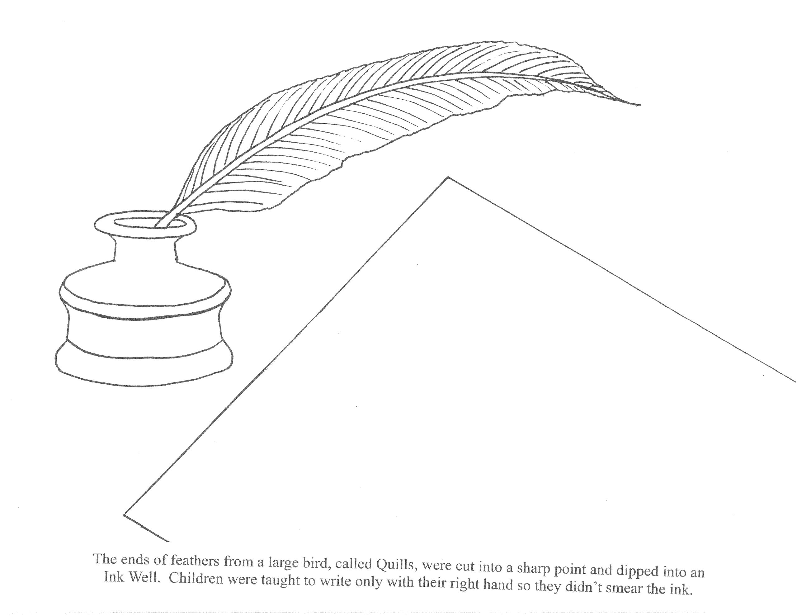 Pen paper coloring page