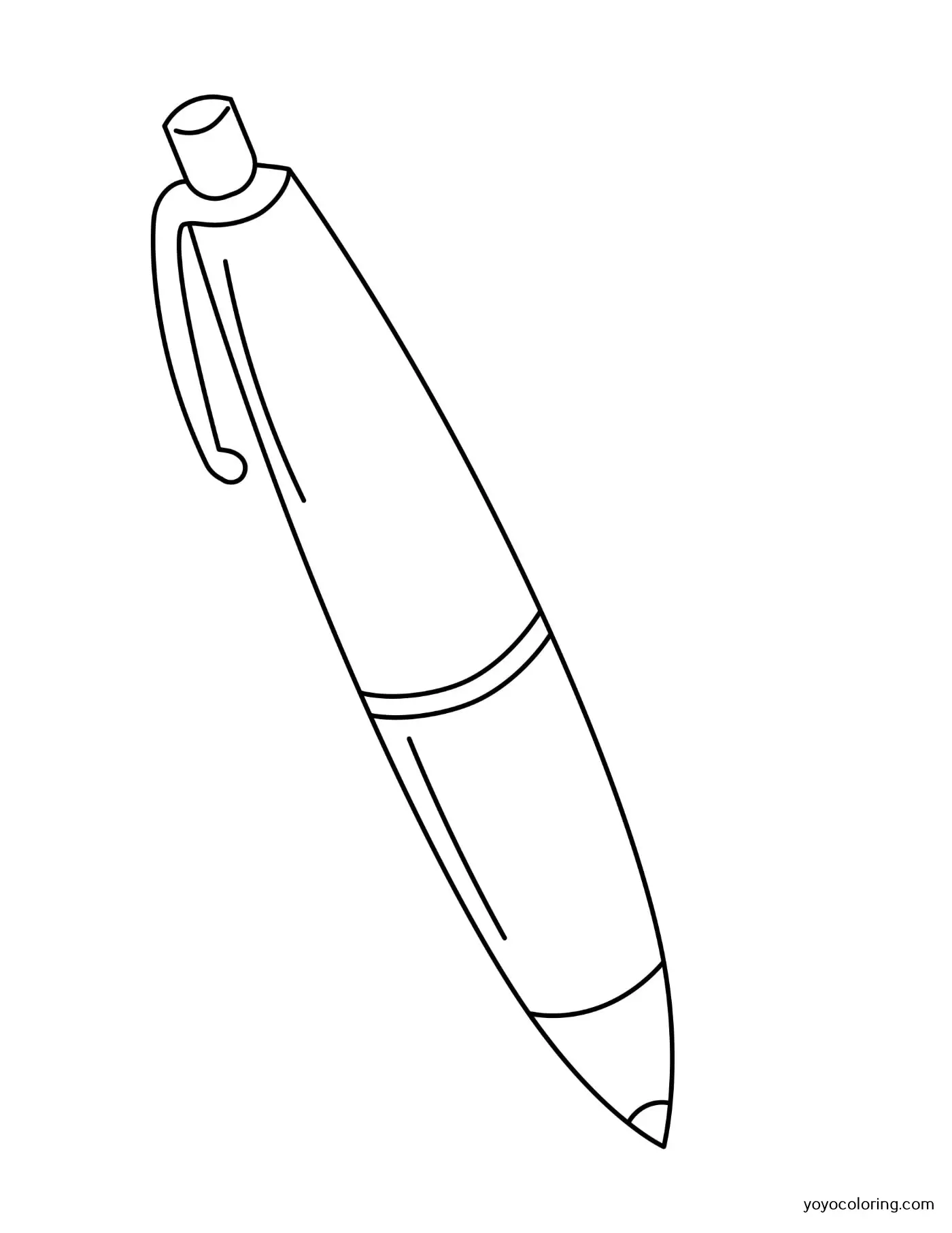 Pen coloring pages á printable painting template
