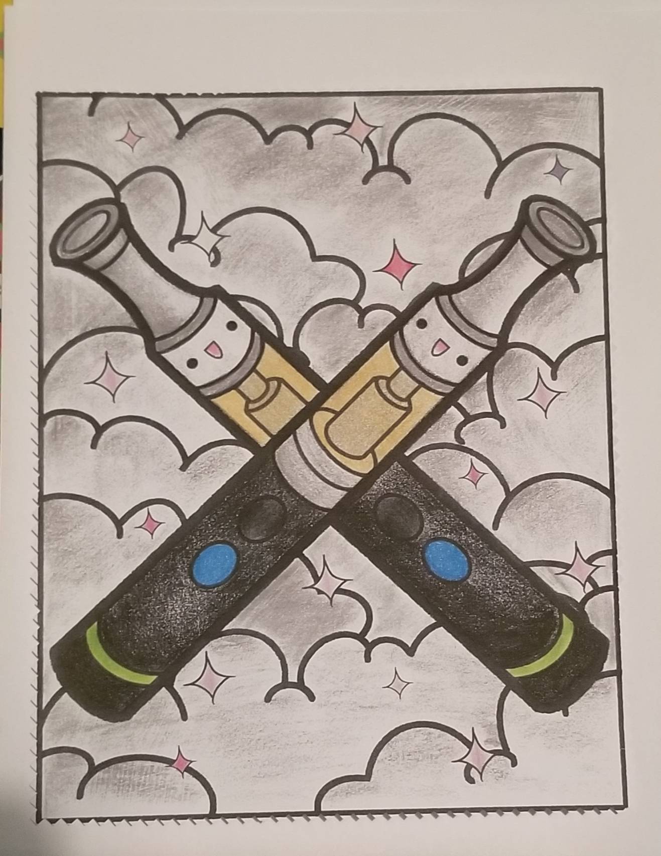 Vape pen coloring page by msxultramantisxblack on