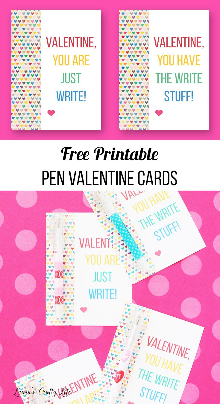 Free printable pen valentines