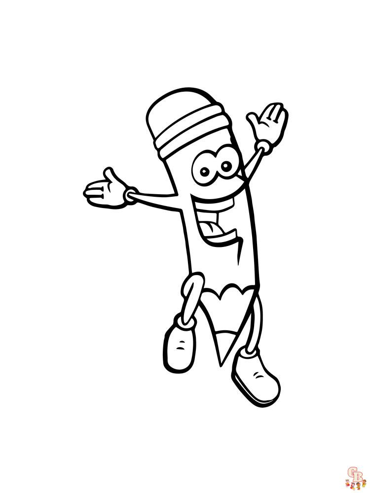 Pencil coloring pages free printable and easy coloring pages