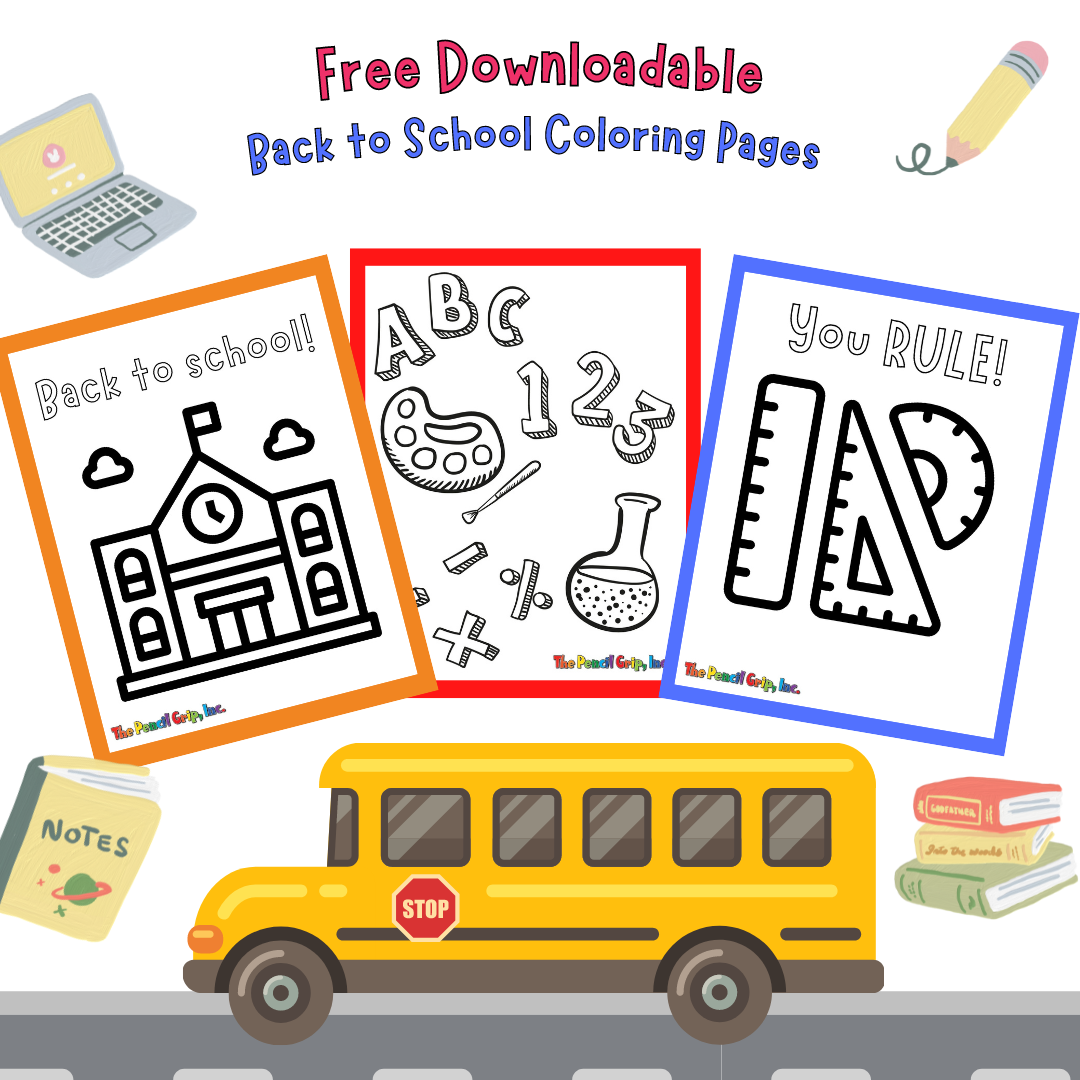 Back to school is here free school themed downloadable coloring pages â the pencil grip inc