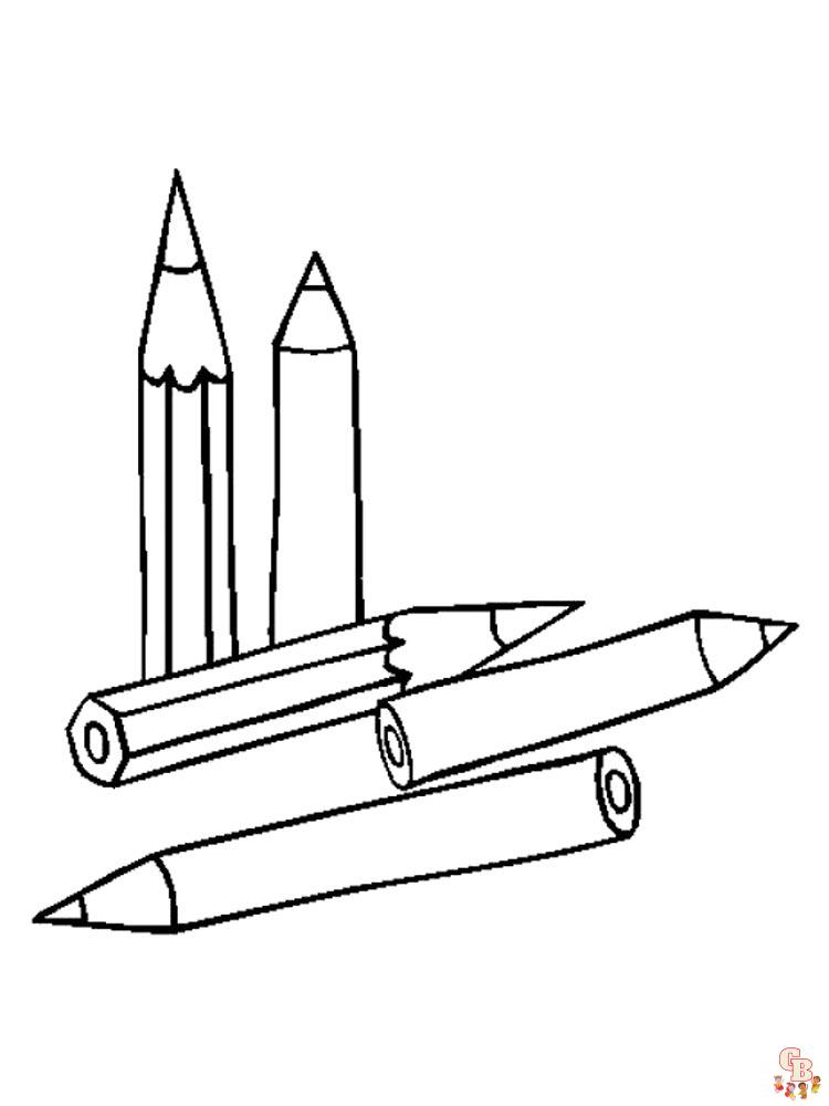 Pencil coloring pages free printable and easy coloring pages
