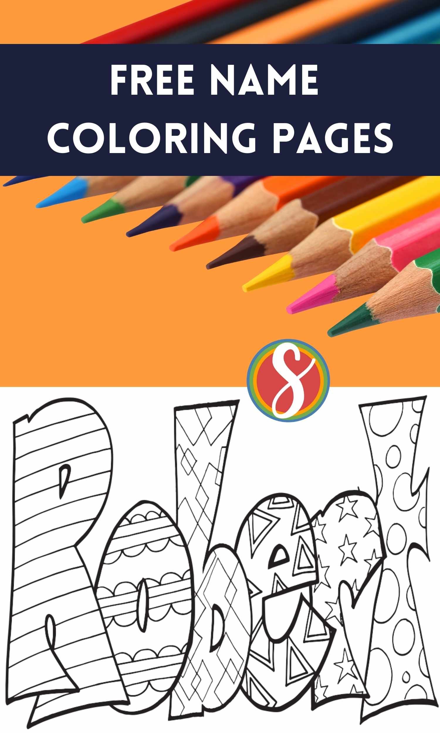 Robert free name coloring page â stevie doodles