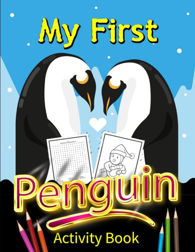My first penguin activity book beautiful penguin design fun workbook for kids ages