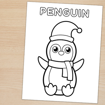 Penguin craft winter activities christmas craft color cut and paste