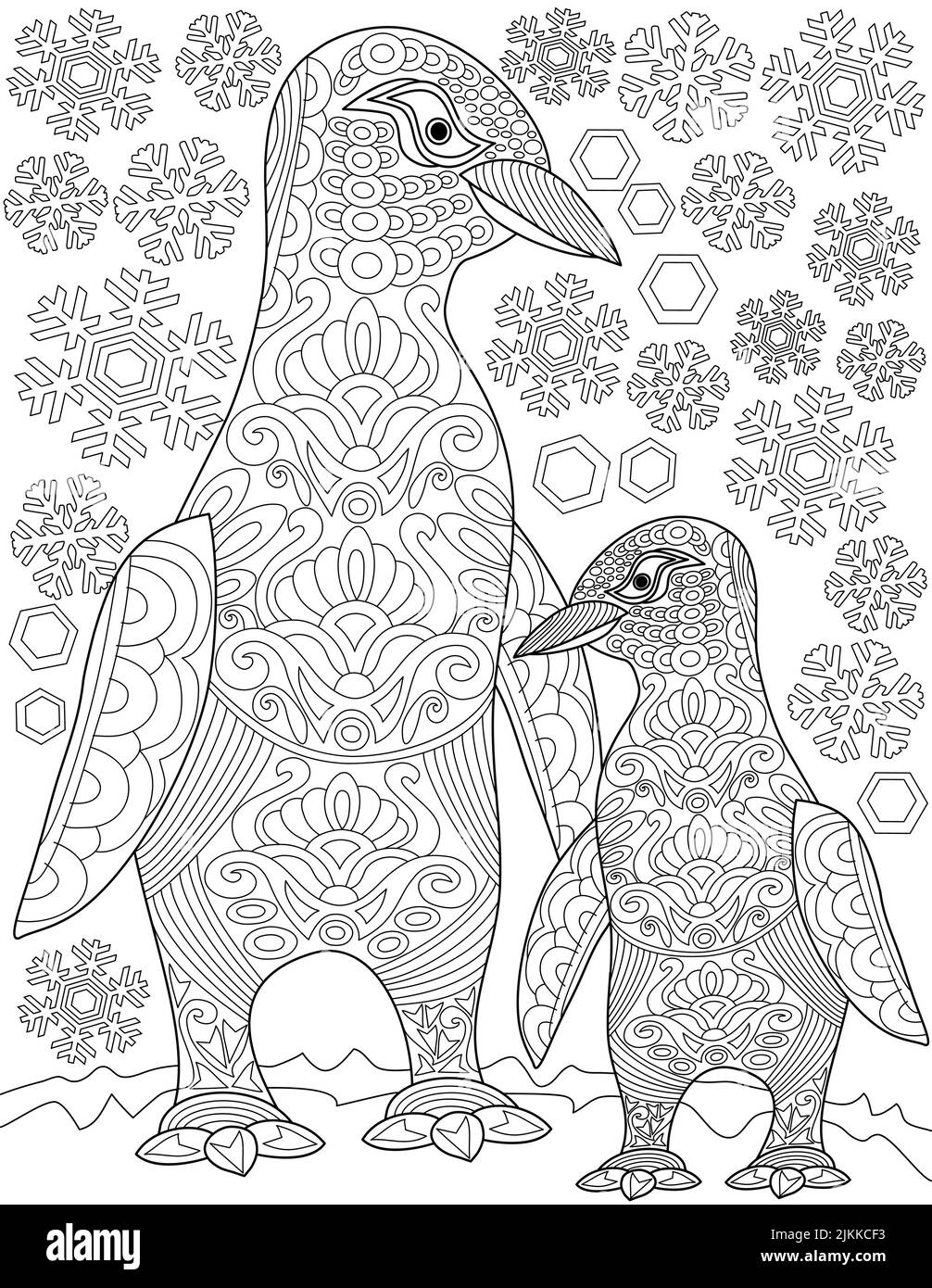 Penguin markings cut out stock images pictures