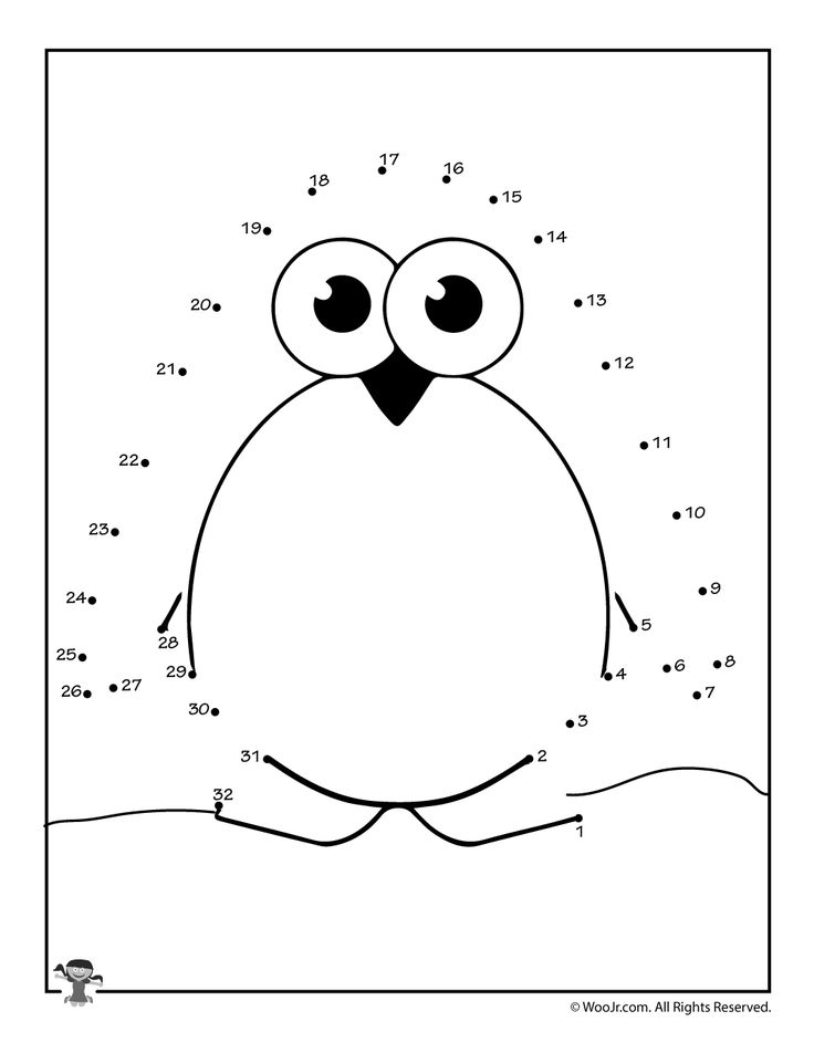 Cute penguin connect the dots woo jr kids activities childrens publishing activities for kids winter activities for kids connect the dots