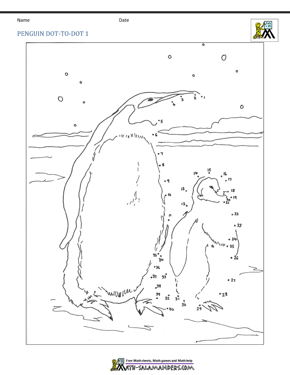 Penguin dot to dot