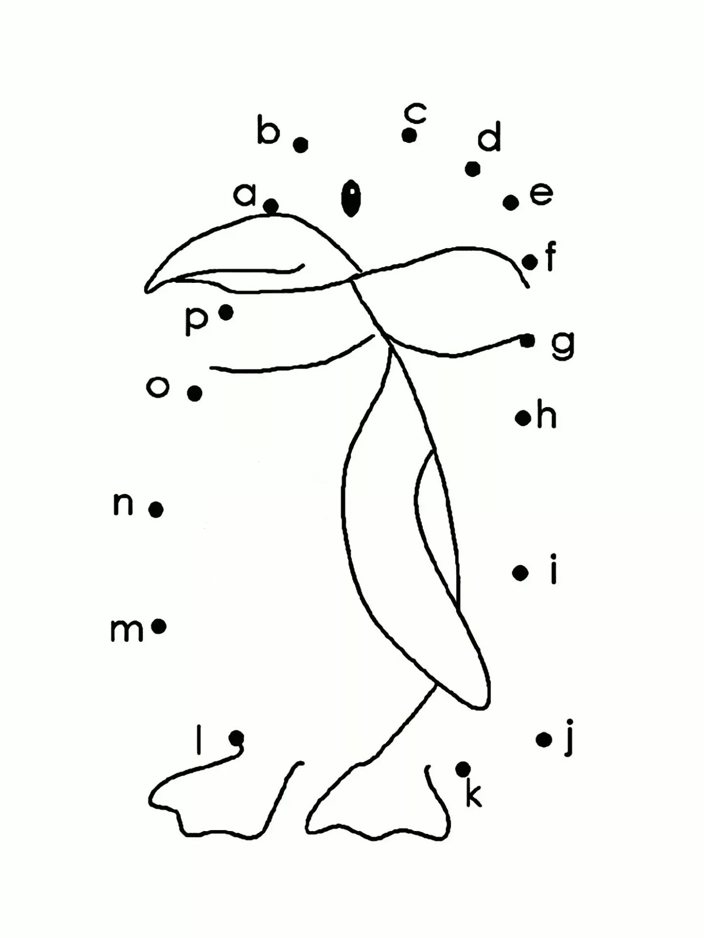 Penguin dot to dots coloring page