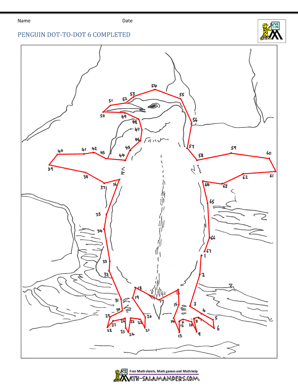 Penguin dot to dot