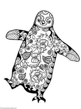 Penguin doodle coloring pages penguin coloring pages penguin coloring animal coloring pages