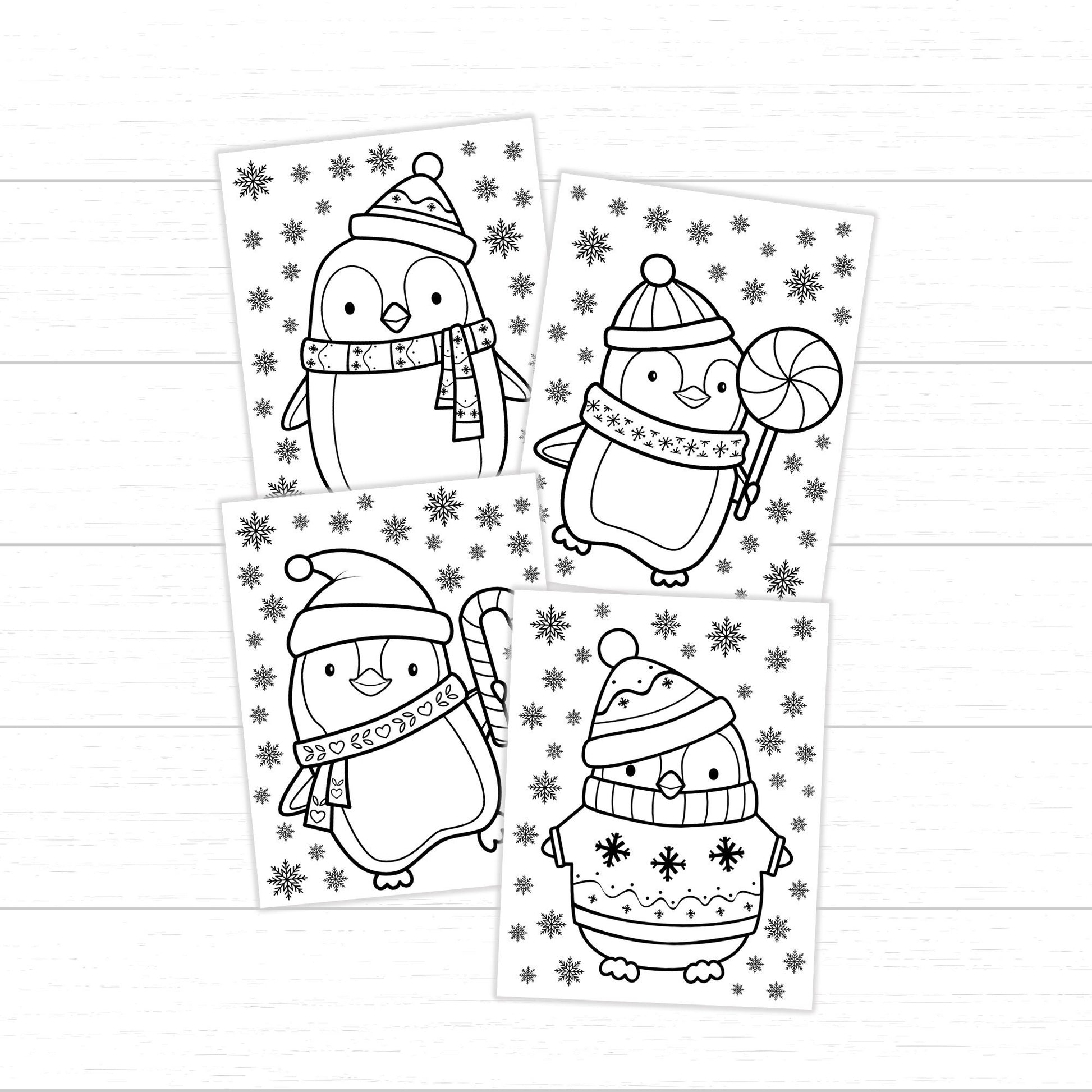 Christmas penguin coloring pages â mom wife busy life printables
