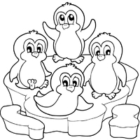 Penguin coloring pages