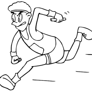 Running coloring pages printable for free download