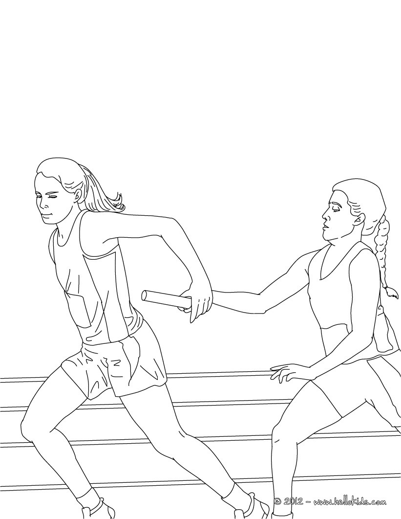 Relay athletics coloring pages