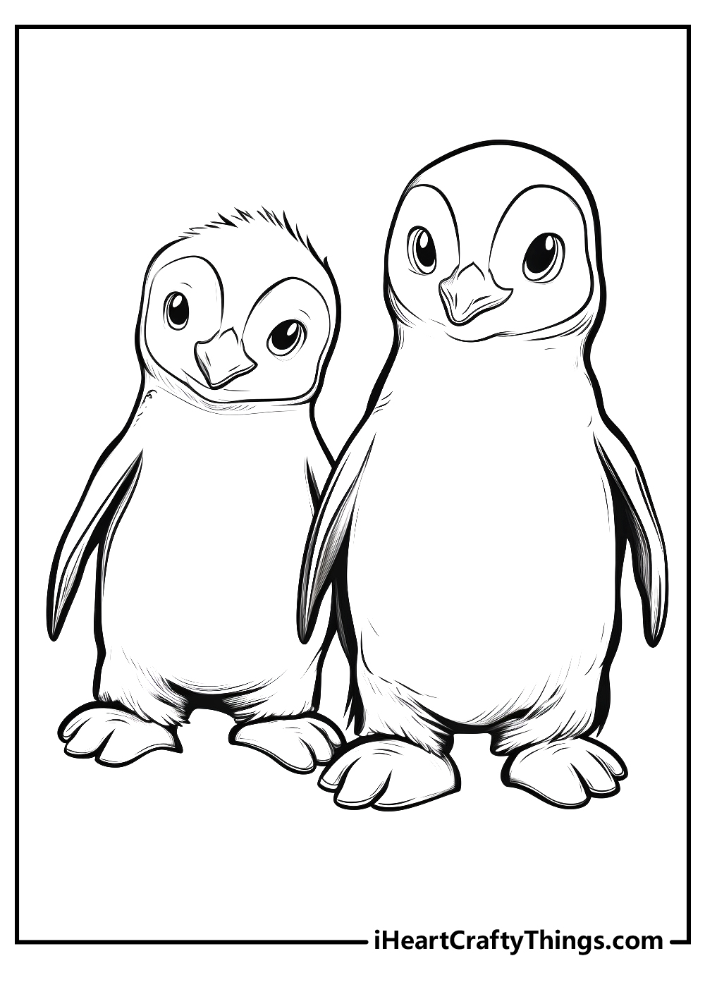 Penguin coloring pages free printables