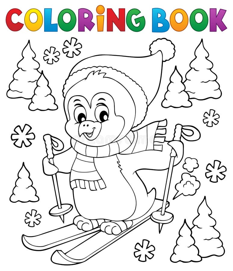Coloring book ski stock illustrations â coloring book ski stock illustrations vectors clipart