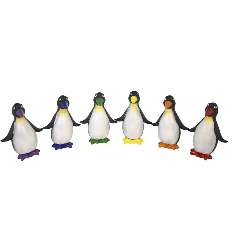 Sportime rubberlike penguins assorted colors set of