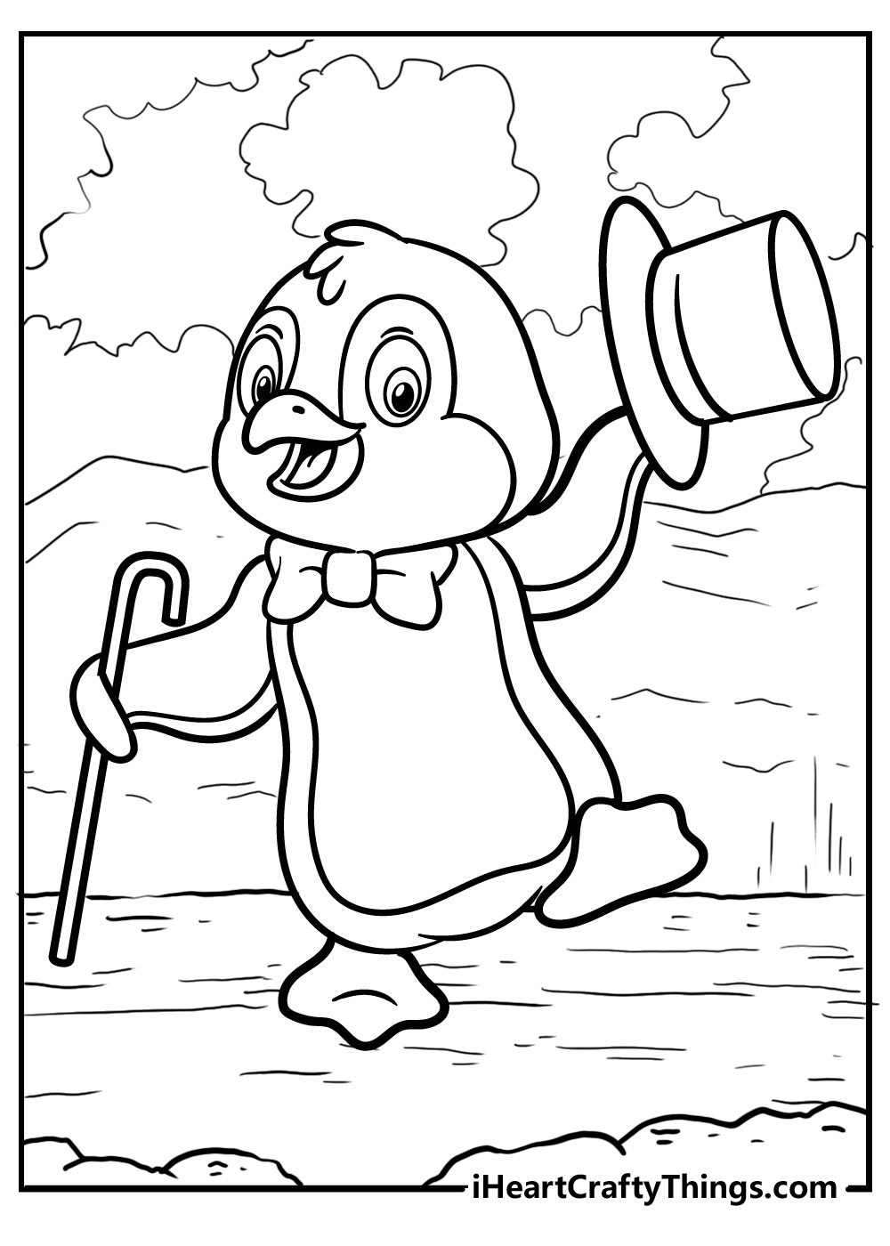 Penguin coloring pages free printables