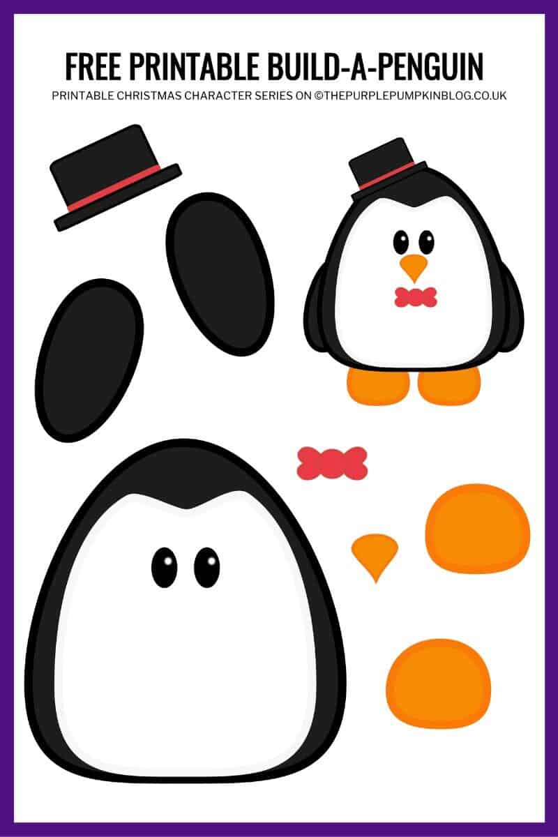 Build a penguin printable free printable paper penguin template