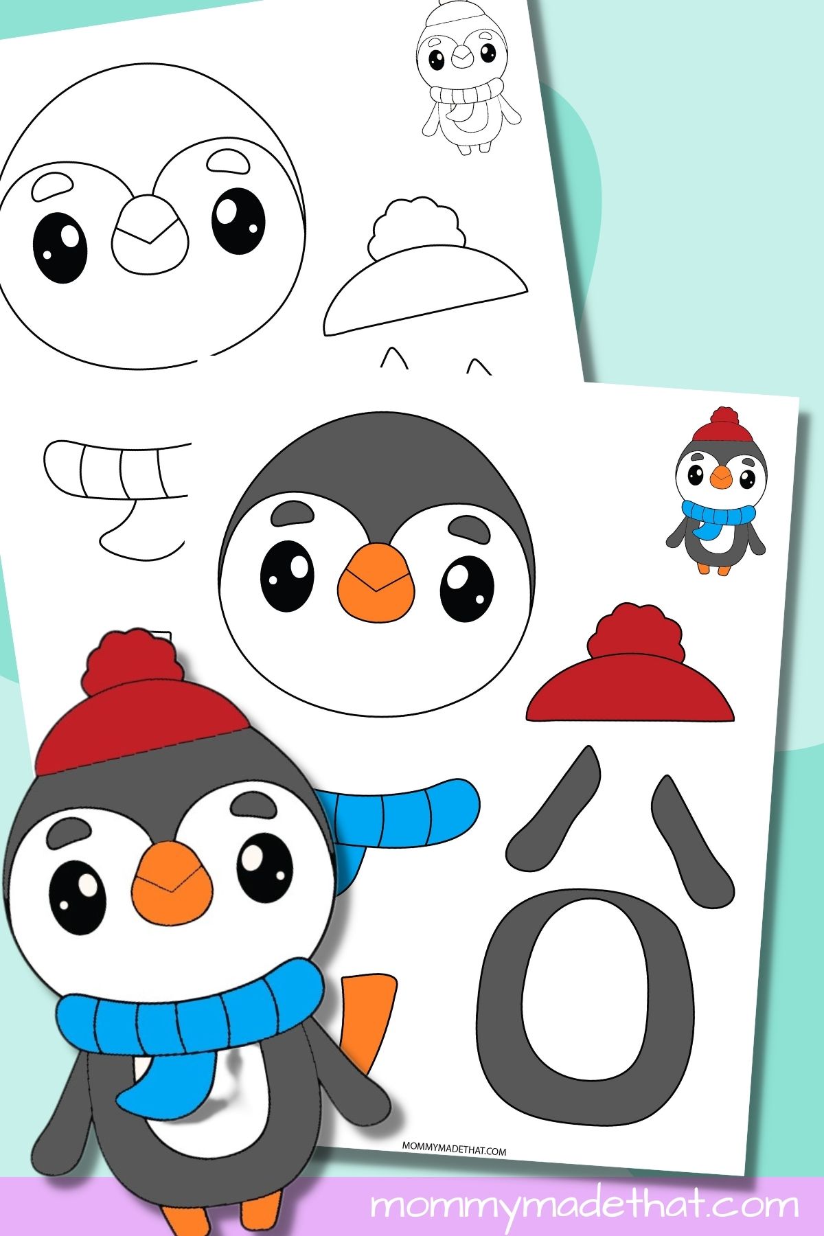 Printable penguin craft with free template