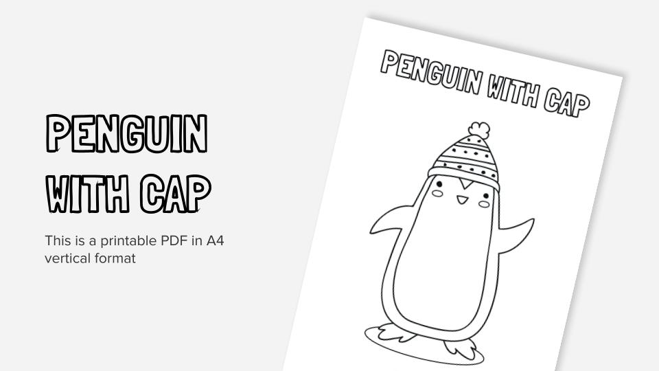 Printable coloring worksheets with penguins in pdf format