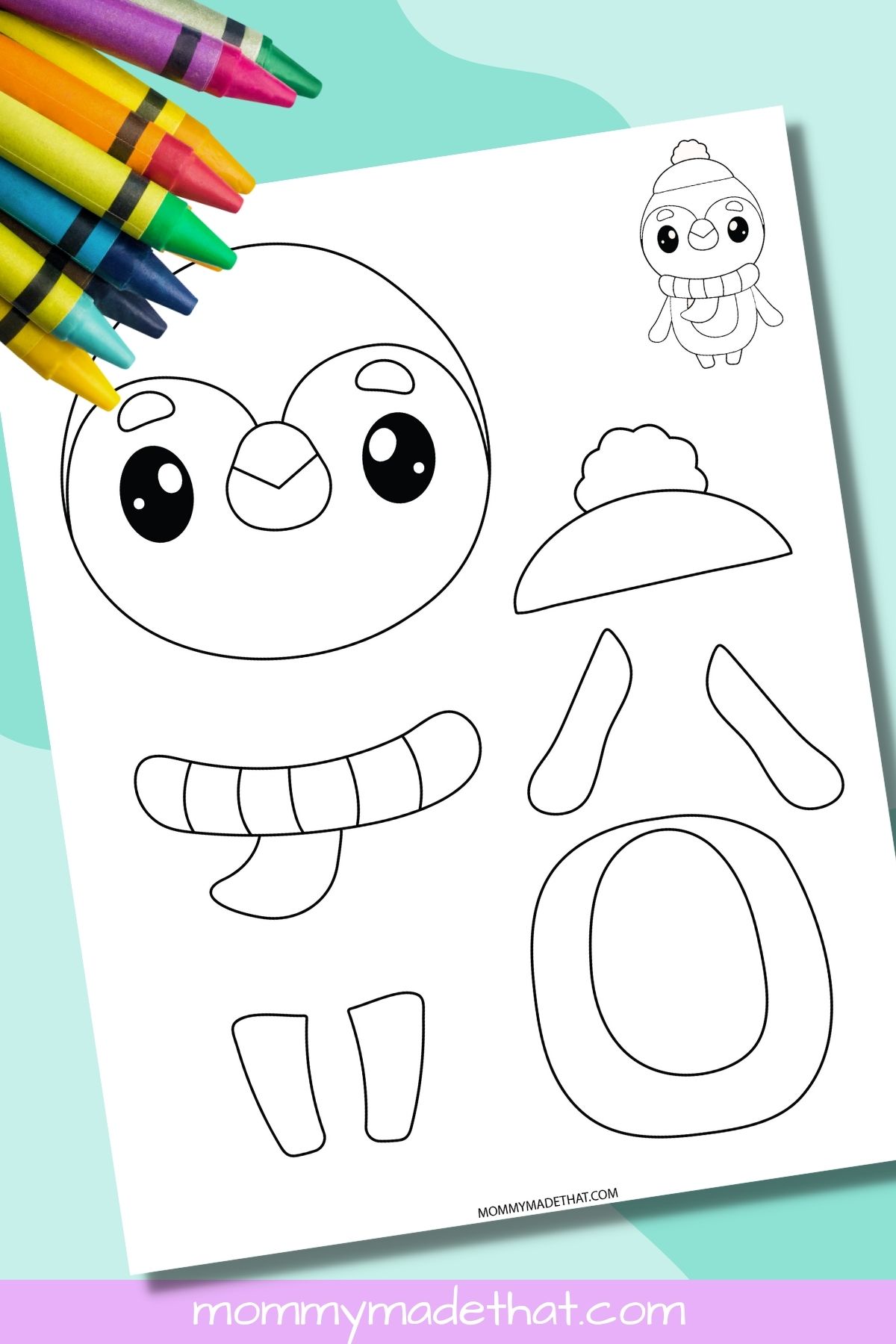 Printable penguin craft with free template