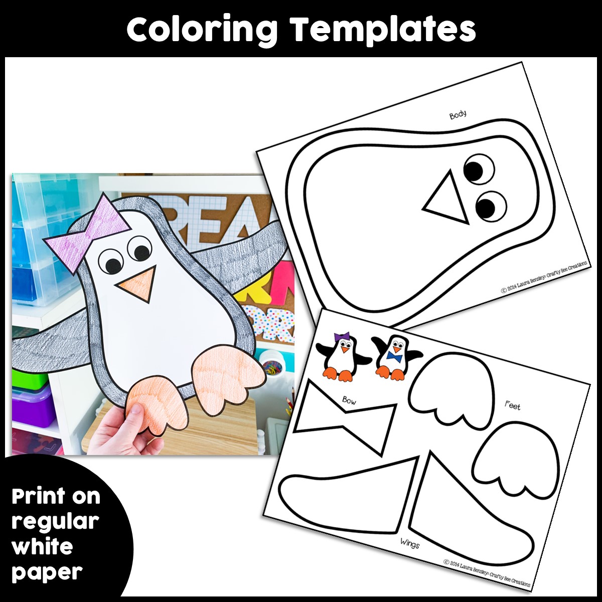 Penguin craft penguin activities penguin craft template all about penguins made by teachers