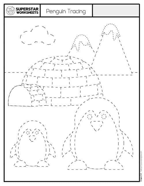Preschool tracing worksheets