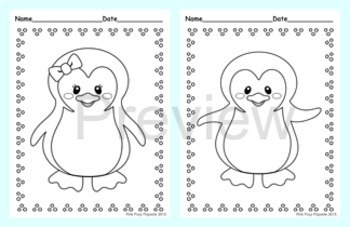 Penguin coloring pages