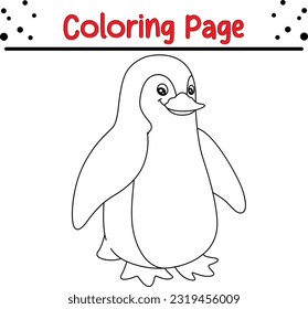 Penguin painting page game children kids stock vector royalty free