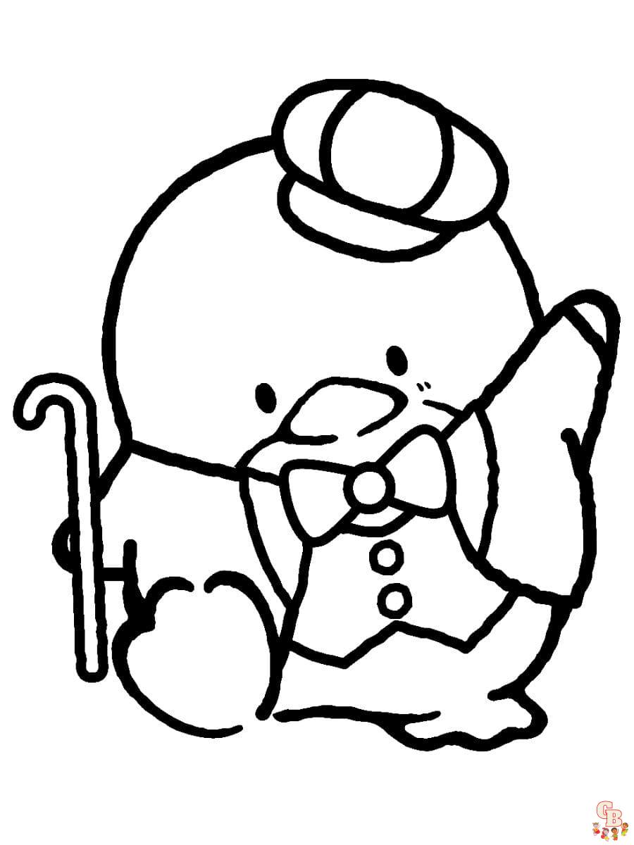 Printable tuxedo sam coloring pages free for kids and adults