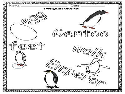 Penguin word search coloring and writing freebie â wise owl factory