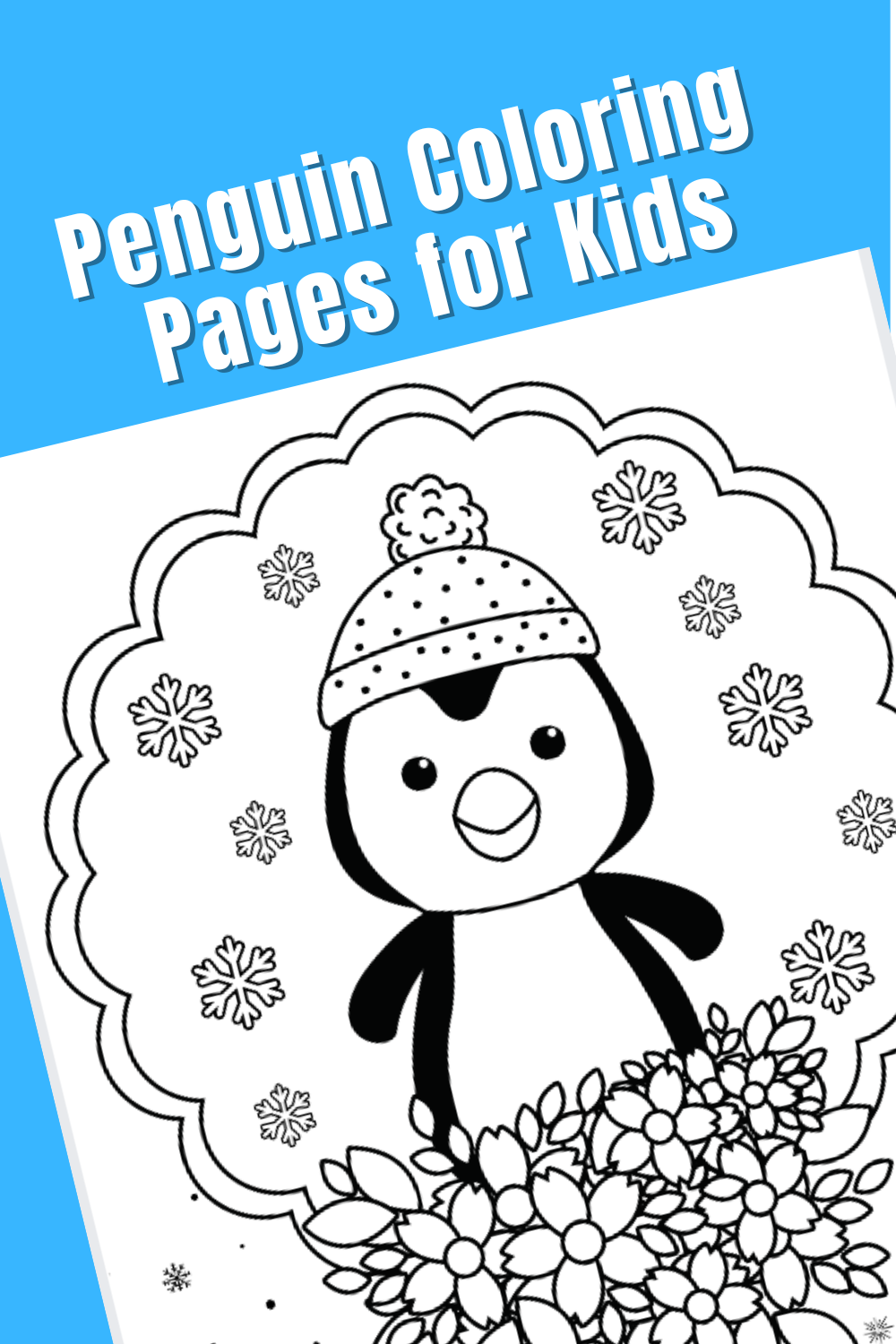 Cute and friendly penguin coloring pages to print