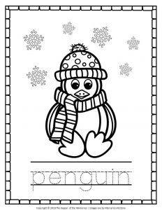 Free printable penguin coloring pages