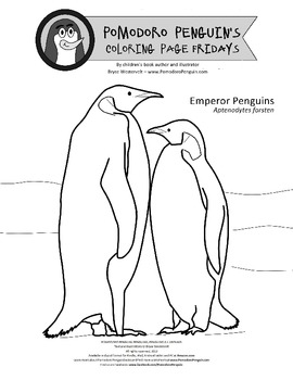 Penguins coloring pages tpt
