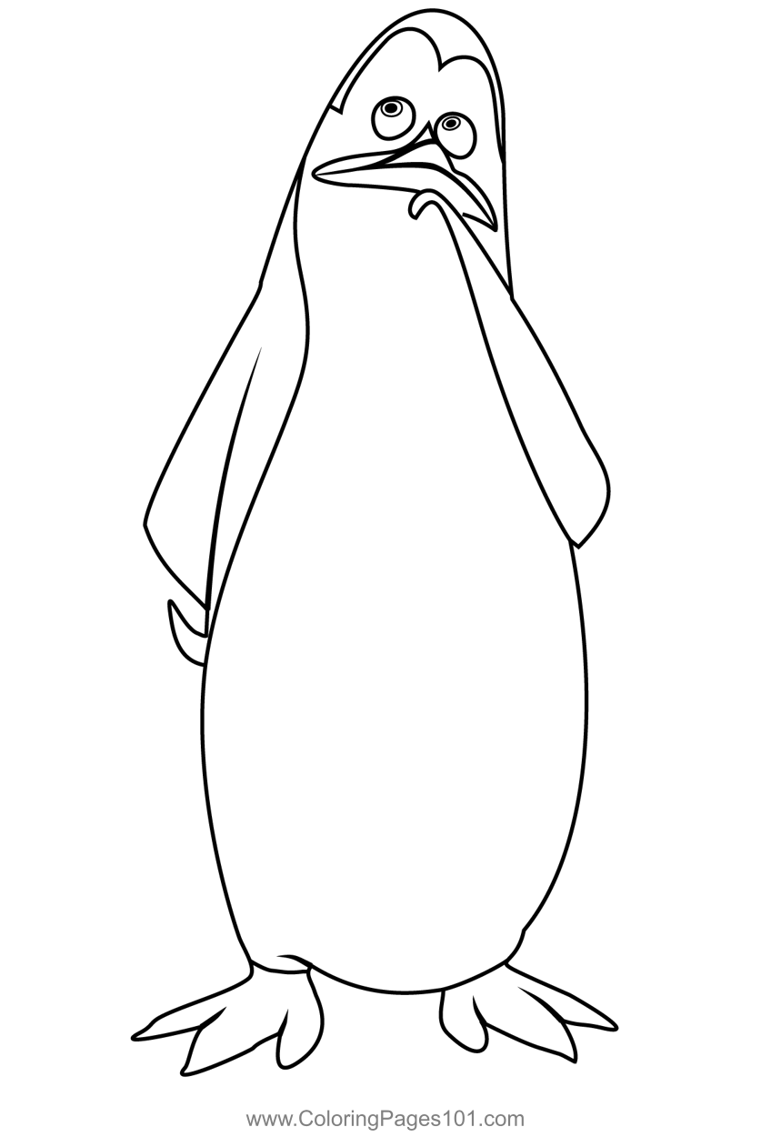 Kowalski coloring page for kids