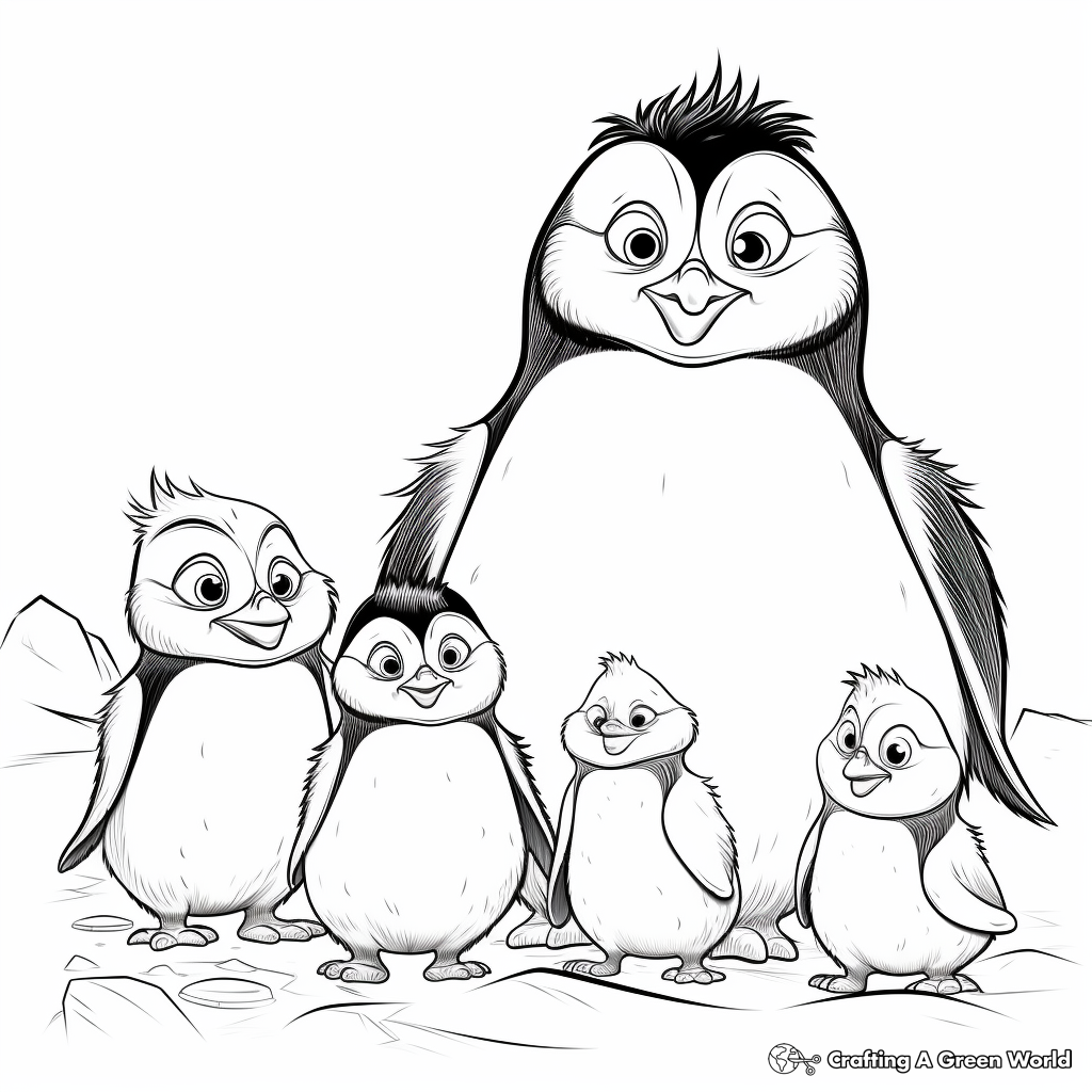 Penguin coloring pages