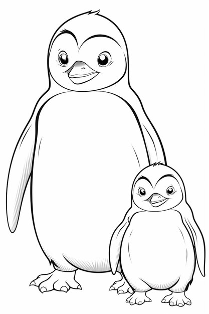 Page coloring pages penguin images
